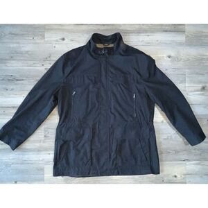 Cole Haan Mens Black Full-Zip Utility Jacket Size  XLarge Pockets